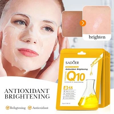 تصویر پک ۱۰ عددی ماسک ورقه ای آنزیم q10 سادور Sadoor